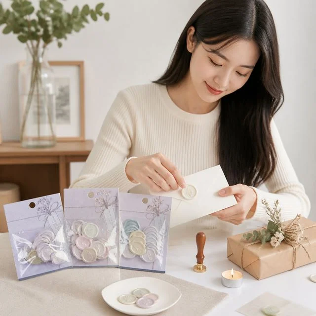 실링왁스 스티커 웨딩 청첩장 편지 봉투 씰링 인장용 문구 사무용품