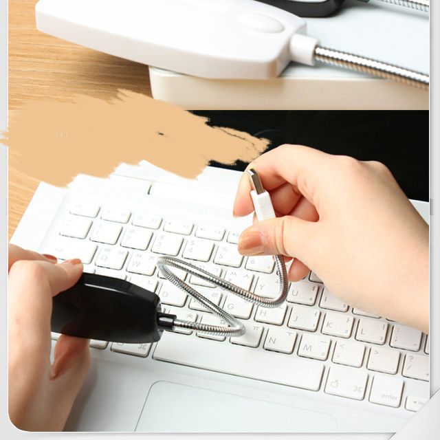 USB LED 램프 라인형 28LED Black 무버튼 플렉시블 L