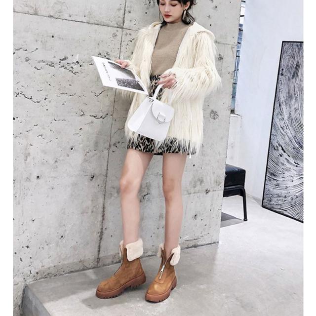 여성용 털 안감 방한 워커 부츠 겨울 앵클 부츠