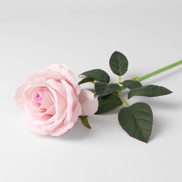 로즈가든 벨벳 장미 조화 라이트핑크 인조꽃 장식