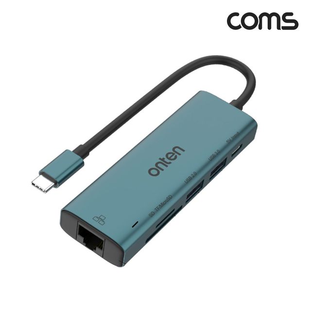 C타입 USB 멀티허브 컨버터 Type C USB3.0 카드리더 SD TF 이더넷 PD충전