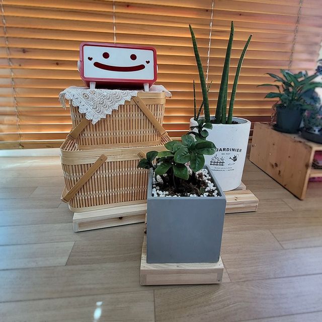 거실받침대 무빙 인테리어 심플 거실 화분거치대 소