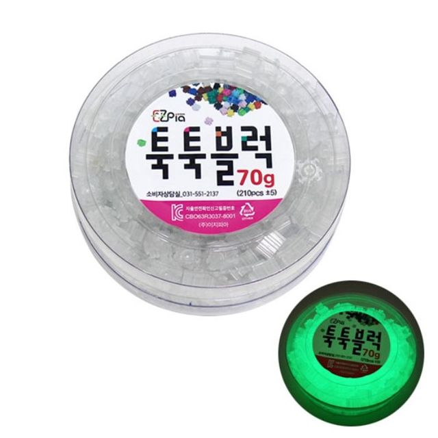 이지 툭툭블럭 리필 70g (야광)