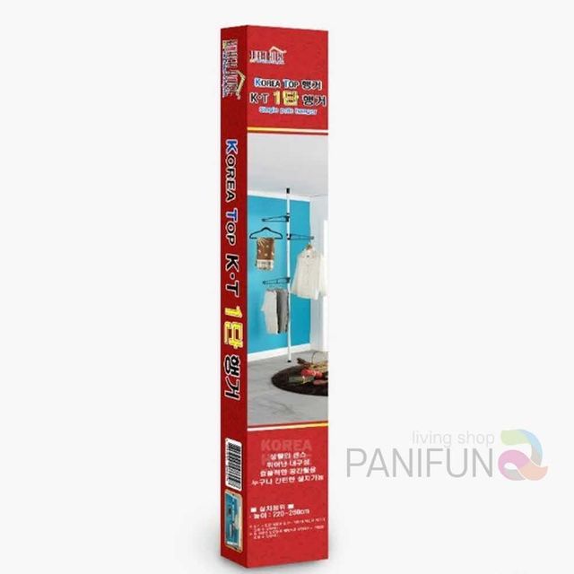 1단 폴행거 25mm 옷방행거 고정식행거 코너행거 기둥
