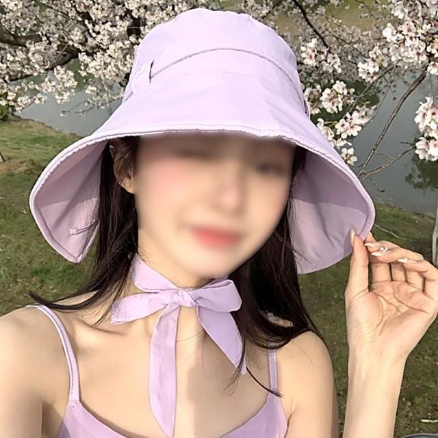 썬캡 모자 주름 성인 여성 벙거지 면모자 버킷햇 가림막 K로고 여자