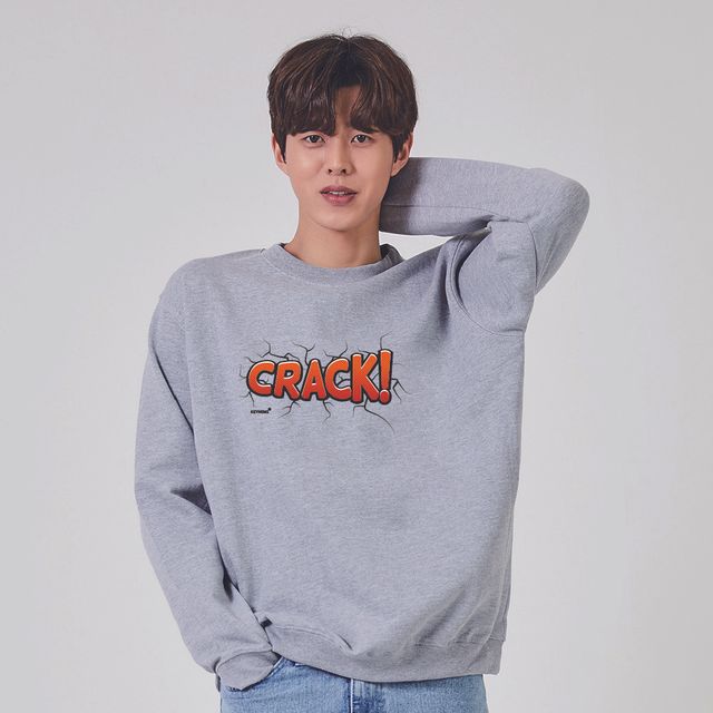 키밍 금 불화 CRACK 남성 맨투맨 후드티