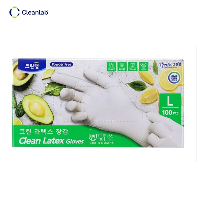 혜명몰 크린랩 크린 라텍스 장갑 100개입 L 청소장갑 조리용장갑 라텍스장갑 요리장갑 식품용장갑