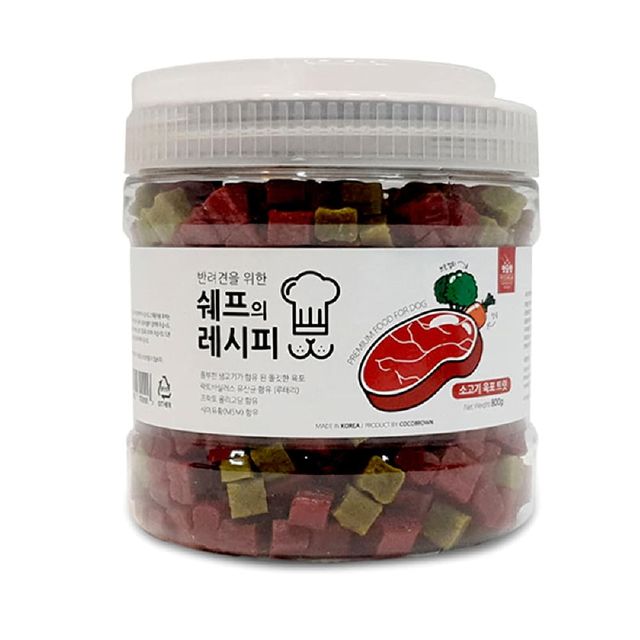 펫슐랭 쉐프의 레시피 소고기육포트릿 800g 대용량 반려견 간식