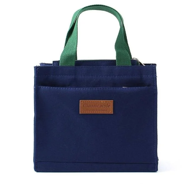 캔버스 토트백 21x24cm 블루 미니백 여성가방 남성토트백 여자토트백 숄더백