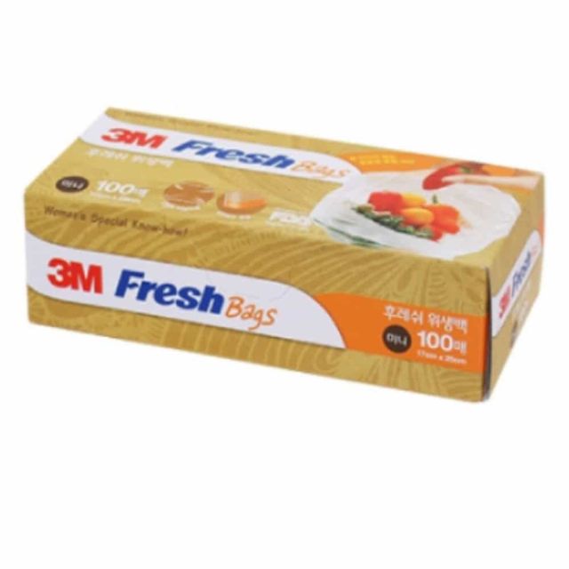 3M 비닐팩 100매 위생비닐팩 주방용 롤백