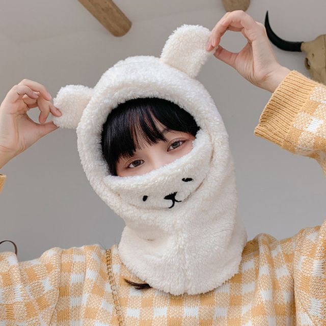 코알라 귀여운 겨울 털모자 후드넥워머 보넷 모자
