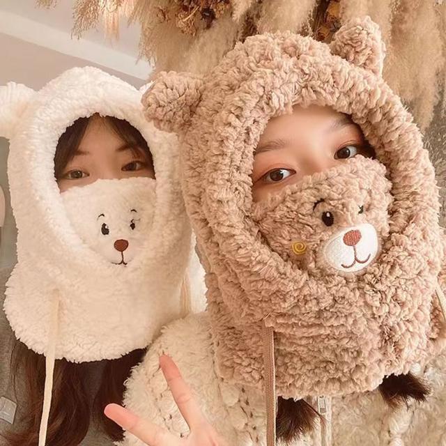 곰돌이 방한 후드 넥워머 바라클라바 3COLOR