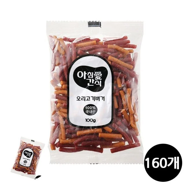 애견영양간식 노령견간식 모이스쳐 오리버거 100g 160개입 강아지 간식