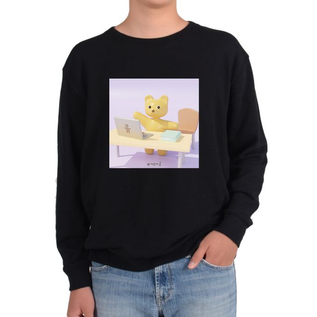 맨투맨 하늘곰 가보자곰 축구곰 선물상자곰 그림 - 편안한 레이어드 필수템