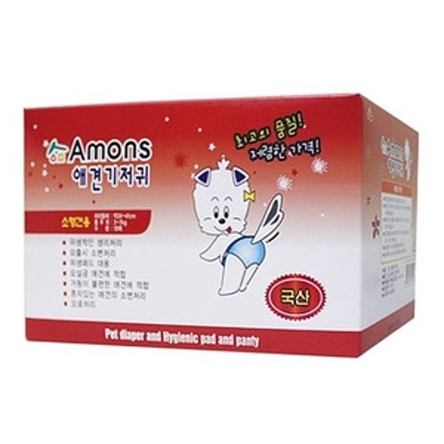 아몬스 애견기저긔 소형견용10매(국내산)