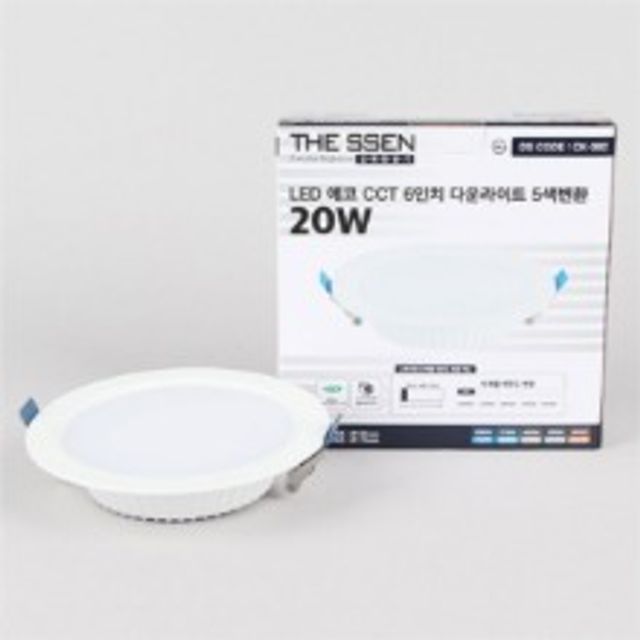 LED 에코 CCT 6인 치 매입 다운라이트 20W 5색 변환 플리커프리