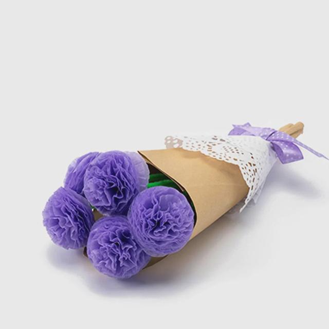 미니 종이꽃 만들기 키트 퍼플 졸업 학예회 선물 DIY