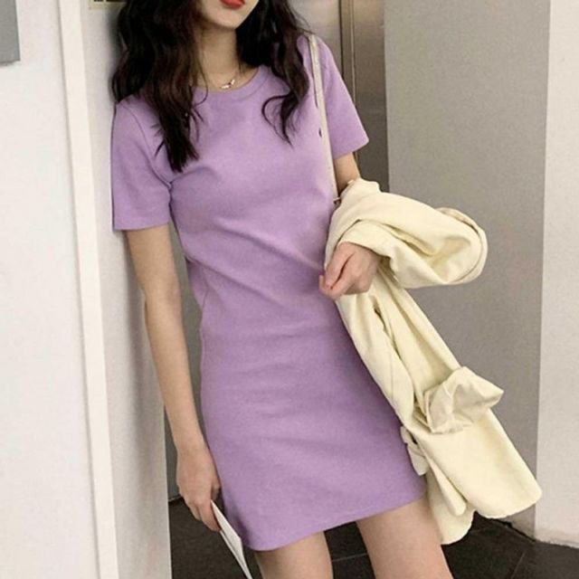 미니멀사이즈 원형넥 롱드레스 심플 여성 타이트핏 스타일링 데이트 룩 나들이데일리 패션라인