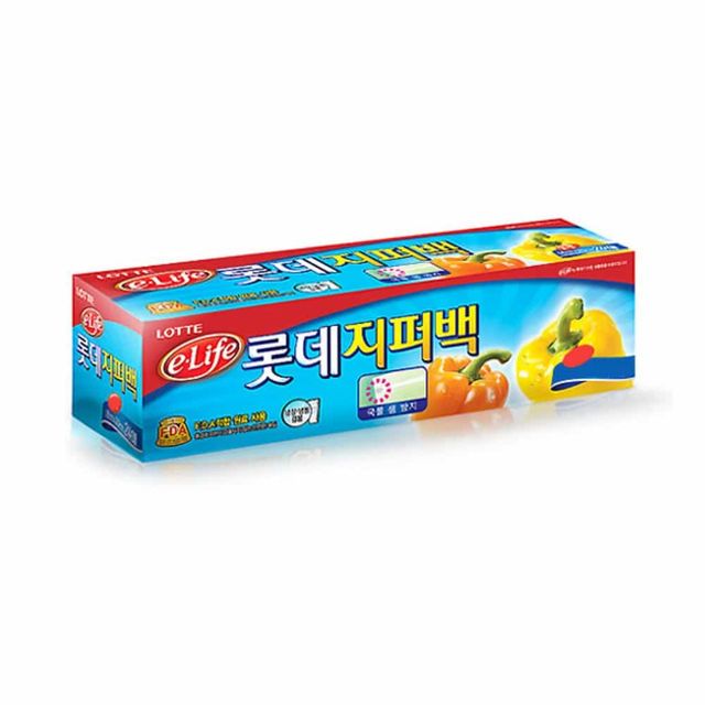 롯데 지퍼백 20매 주방용 식품 보관 포장백
