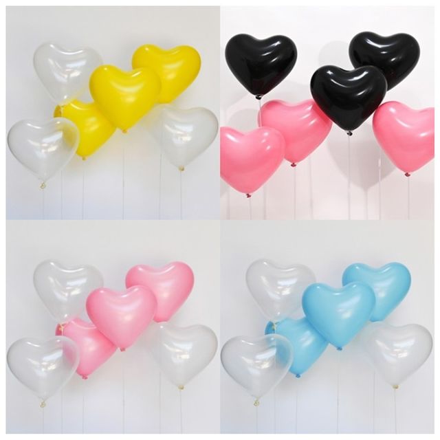 하트 풍선 세트 30cm 8개입, 파티 데코 장식용품
