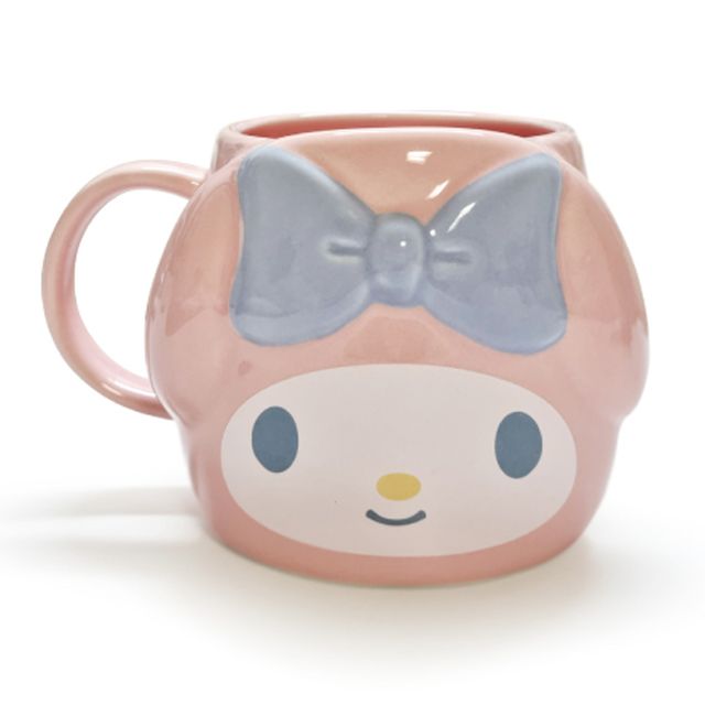 머그컵 마이멜로디 도기 입체 예쁜머그컵 390ml