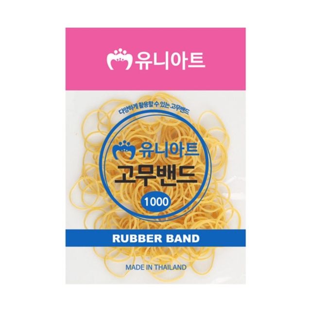 혜명몰 유니아트 1000 고무밴드 3cm - 개 (1개입) 고무줄밴드 포장용고무밴드 노랑고무줄 노란고무밴드 굵