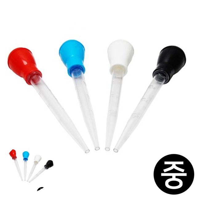 미술그리기 그리기물감 중형 스포이트 30ml 4개 세트 미술놀이 스포이드 (물감 별매)
