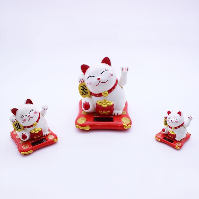 (쓰리몰) 행운을 불러오는 복고양이 장식품 (대 중)