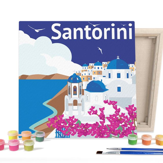 DIY 페인팅 랜드마크 산토리니 그림 색칠하기 소품