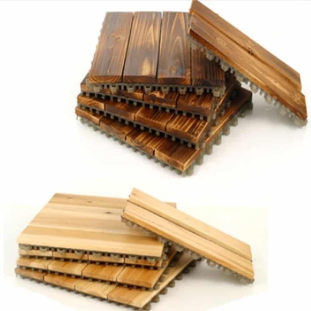 조립식 원목 마루 12P 원목조립마루 베란다매트 나무발판 베란다마루 조립식바닥