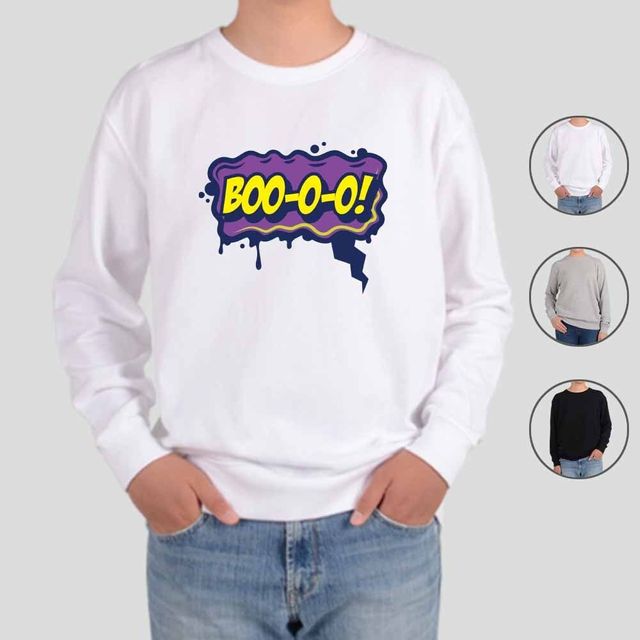 기모맨투맨 팝아트 말풍선 booo 디자인 N2