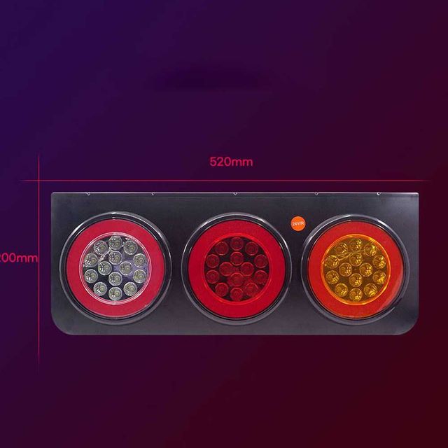 사각 3구 LED 테일램프 차량 1대분 세트 데루등 후미