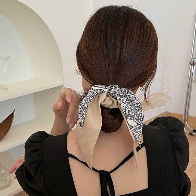 레이어드 스카프 머리끈 헤어스카프 독특한 스카프곱