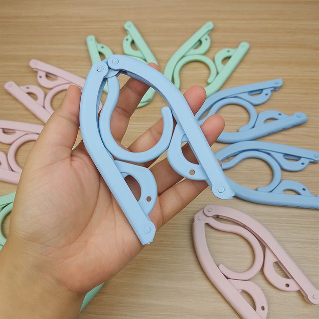 휴대용 접이식 옷걸이 10개 여행용 접이 옷걸이