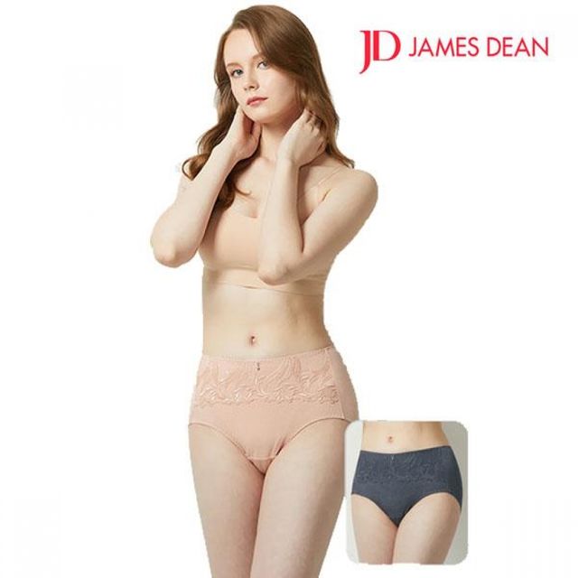 제임스딘 여성 플라워 자수 맥시 레이스 속옷 2매