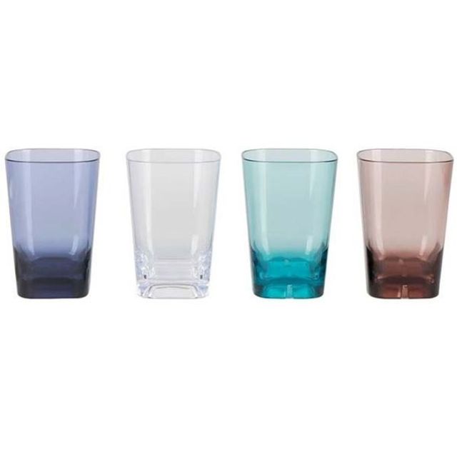 업소용 사각 PC컵 360ml 4색