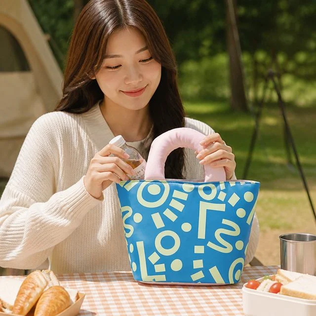 보냉 보온 가방 도시락 파우치 패턴 직장인 야외 활동용