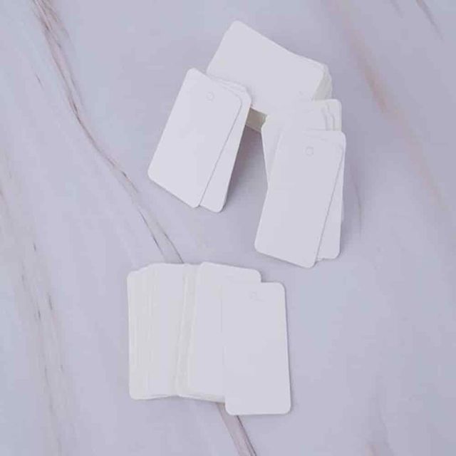 화이트 종이택 10p 선물택 상품택 포장택 의류라벨