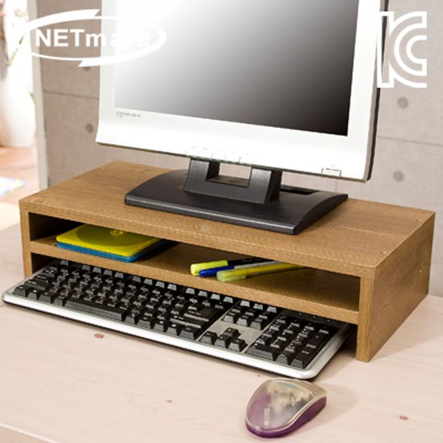 강원전자 넷메이트 2단 모니터 받침대 (엔틱) NMK-OMS07