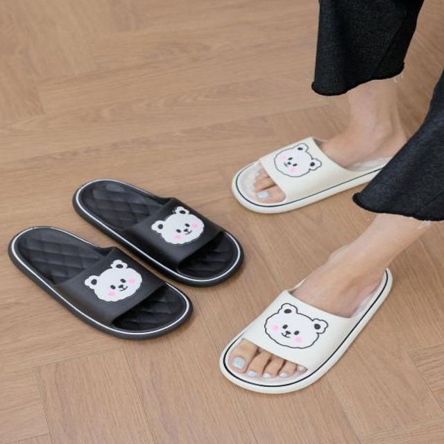 곰돌이 털실내화 털슬리퍼 편한슬리퍼 쿠션 푹신한실내 쿠션실 폭신한 편안한 쿠셔닝