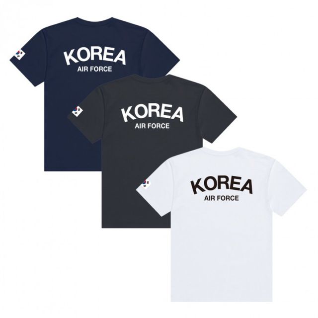 코튼 반팔 티셔츠 공군 군부대