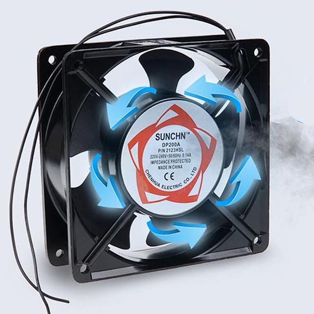 다용도 환풍기 사각 쿨러 AC 220V 전원 제작용 2선 쿨