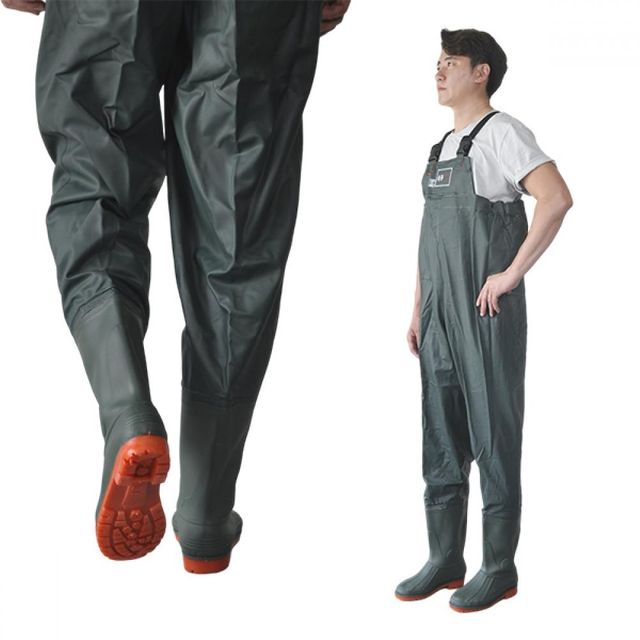 가슴장화 슈마켓 265mm PVC 컬러우의상하 코트형우의