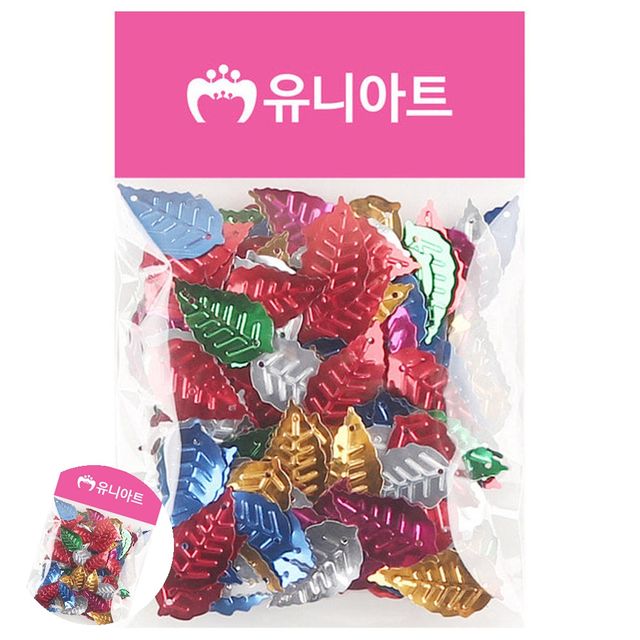 공예재료 초등만들기 스팡클 나뭇잎