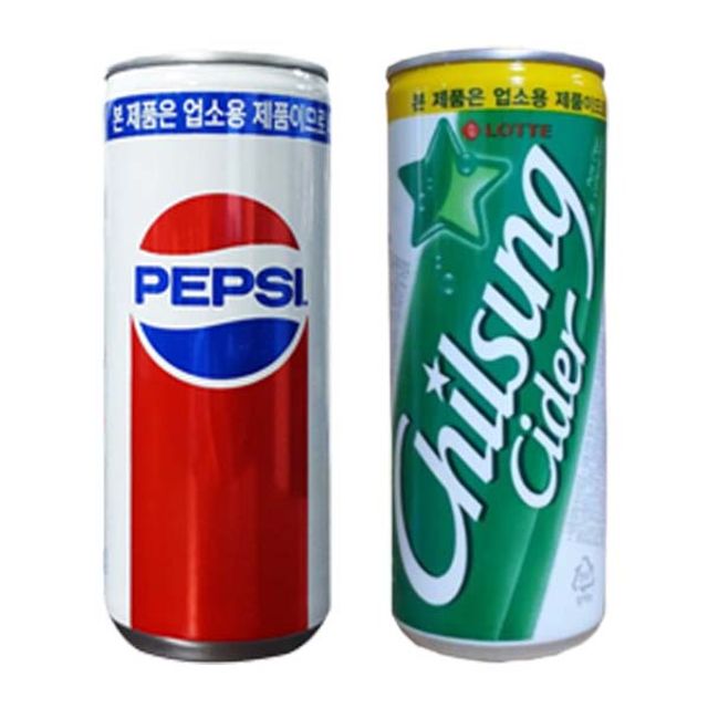 칠성사이다 업소용 245ml 12입 슬릭 +펩시콜라 업소용 245ml 12입 슬릭