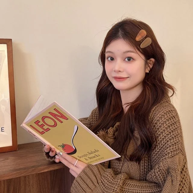 여성 6컬러 포인트 러블리 물방울 2p 집게핀 헤어핀