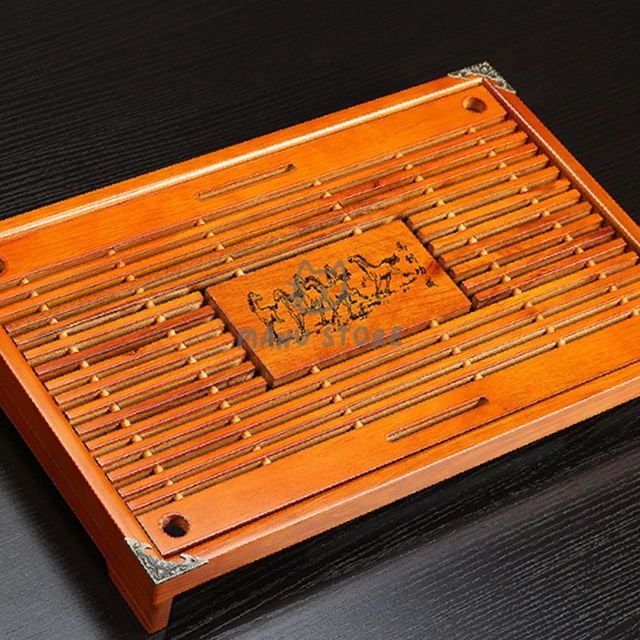 찻잔받침 트레이 다도 차판 43x28cm 우드