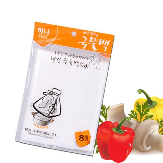 하니 웰빙 국물백 대형 8매 - 다시팩 육수망 다시마망