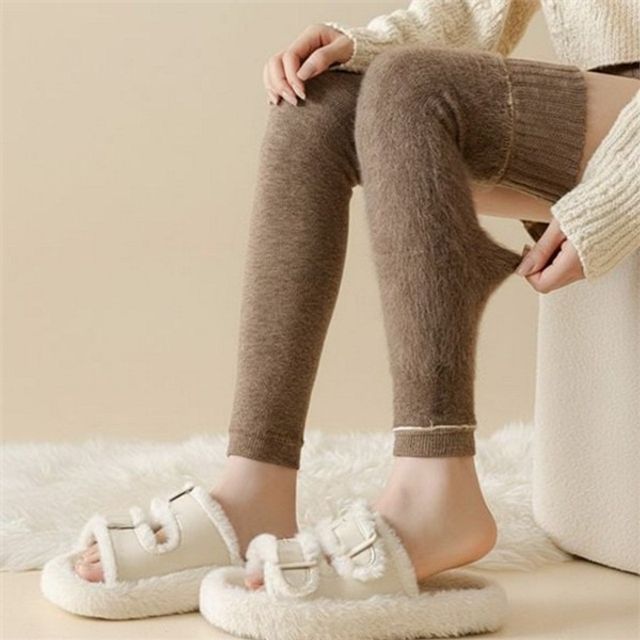 보온 여성 롱 레그 워머 니트 여성 겨울 발 토시