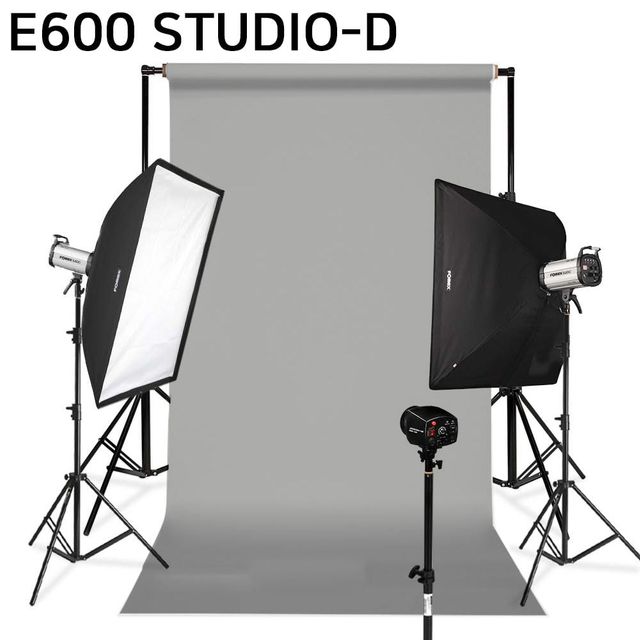 E600 촬영세트 사진조명 이동형 그레이 배경